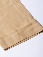 Juniper Gold Cotton Solid Straight Pants