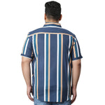 Instafab Cool Cord Plus Men Striped Stylish Half Sleeve Casual Shirts