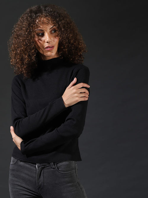 Wholesale Women Black Houndstooth V-Neck Sleeveless Sweater – Tradyl