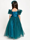 Jelly Jones Green Sparkle Bow Gown with Hair Band