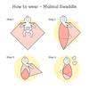SuperBottoms 100% Cotton Mulmul Swaddle for Newborn Baby | Swaddle Wrap |Regal Ajrakh Swaddle Set- Pack of 3