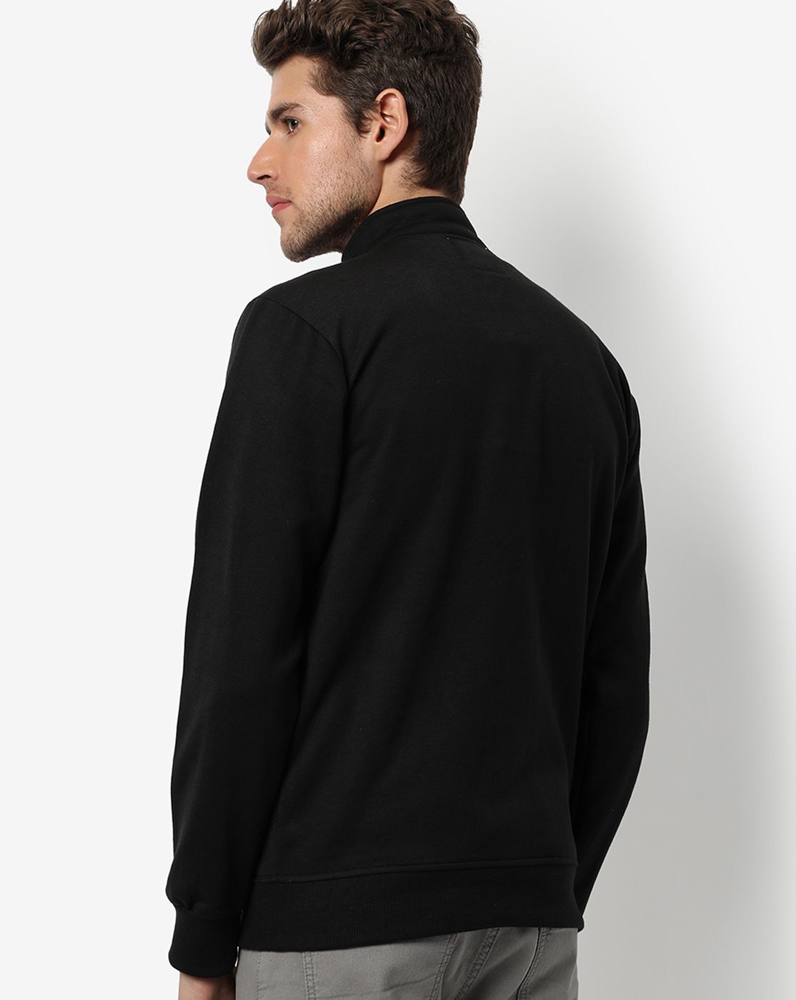 Regular Fit Linen-blend jacket - Black - Men | H&M IN