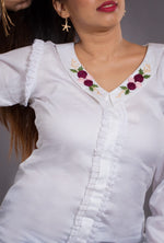 Roses On My Collar Top