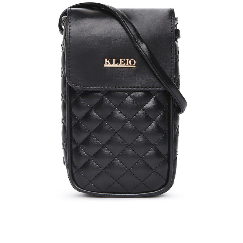 Kleio Lady Designer Small Quilted Crossbody Mobile Sling Pouch For Women/Girls