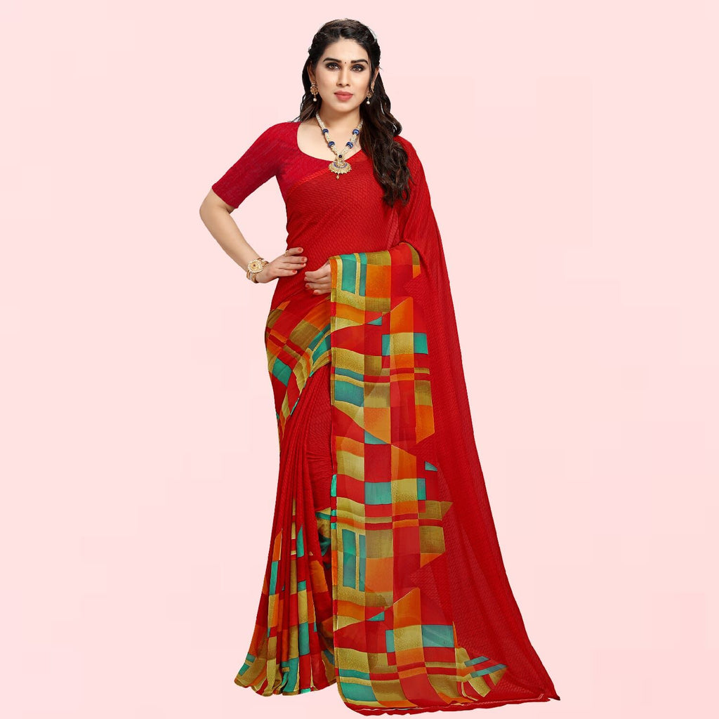 Yellow Georgette Printed Saree For Regular Wear at Best Price in Surat |  Seymore Print Pvt. Ltd.