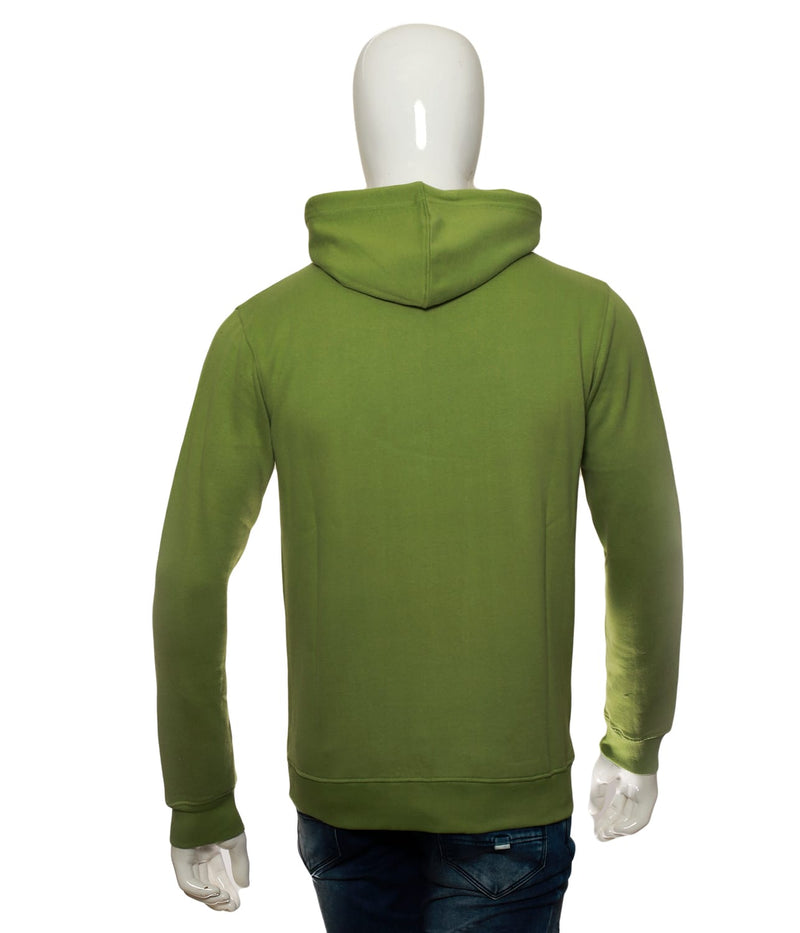 Green Full Sleeve Printed Hoody Jacket