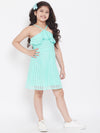Girl's Fashioned Embroidery Dress Blue