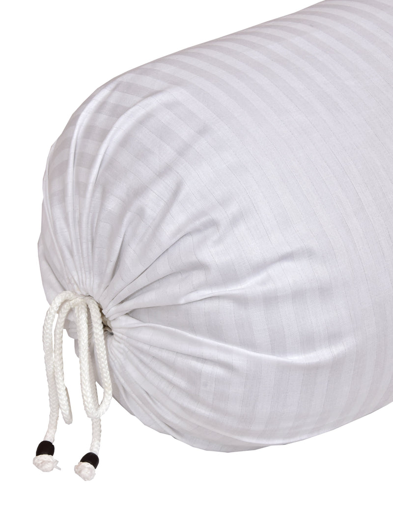 Clasiko Good Cotton Bolster Covers Set Of 2 300 TC White