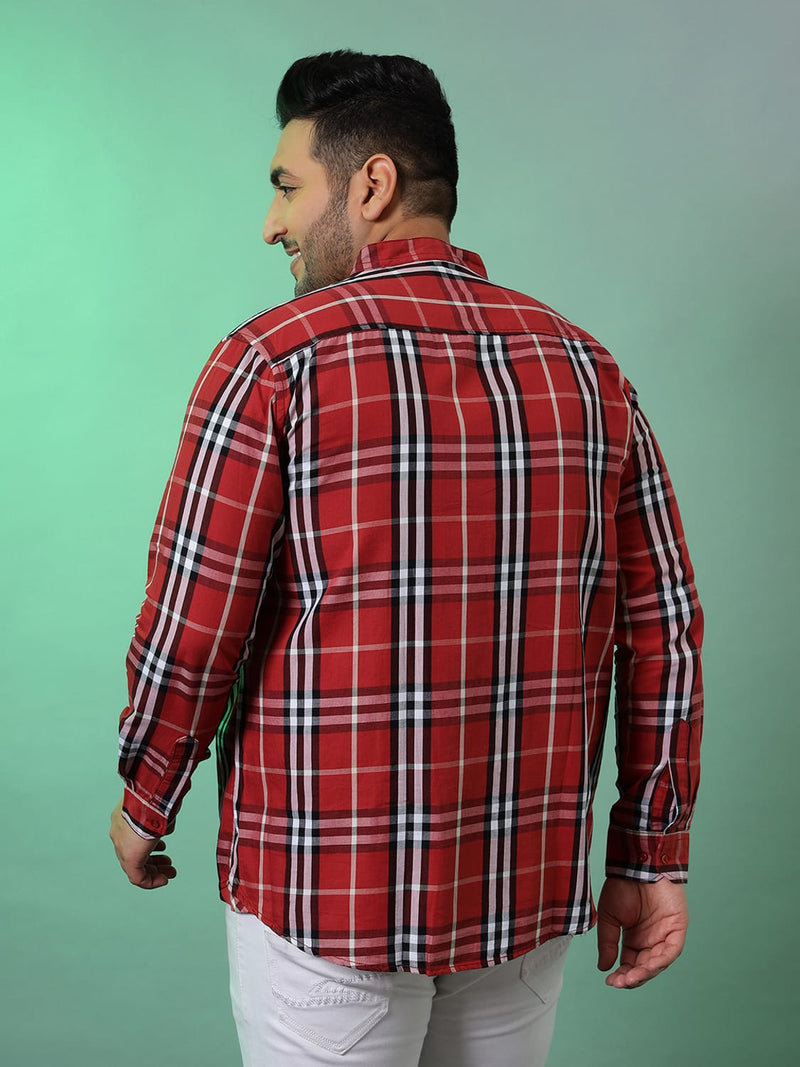 Instafab Style Path Plus Men Checks Stylish Full Sleeve Casual Shirts