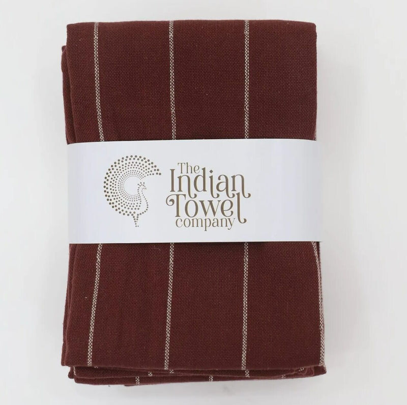 The Indian Towel Company - Hand Towel 100% Cotton - Pack of 4 - Majestic Maroon