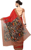 Red Printed Chiffon Saree