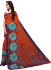 Orange Printed Georgette Saree