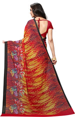 Multicolor Printed Georgette Saree