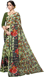 Multicolor Printed Georgette Saree