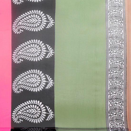 Pink Printed Georgette Saree