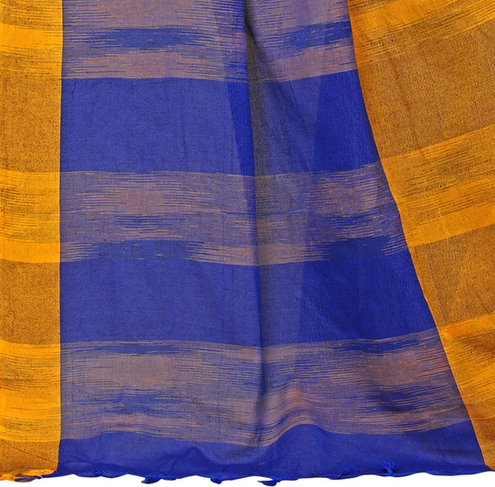 Yellow Woven Cotton Blend Saree