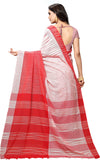 Red Woven Cotton Blend Saree