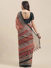 Black Printed Art Silk Saree