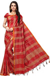 Maroon Woven Silk Blend Saree