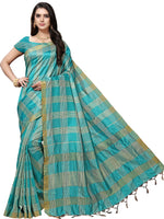 Light Blue Woven Silk Blend Saree