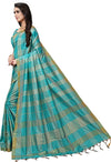 Light Blue Woven Silk Blend Saree