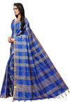 Blue Woven Silk Blend Saree