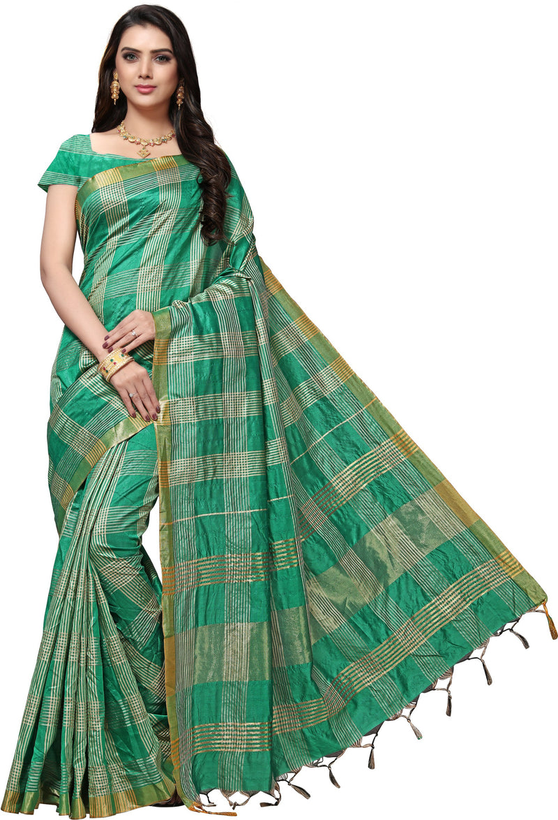 Buy Lyuson Women Magenta Woven, Striped Silk Blend, Jacquard Kanjivaram  Saree Online at Best Prices in India - JioMart.