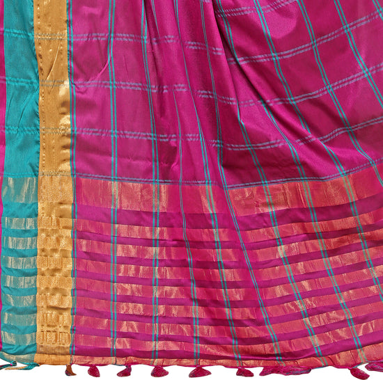 Purple Woven Silk Blend Saree