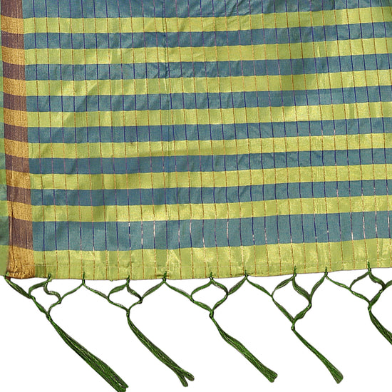 Green Self Design Art Silk Saree