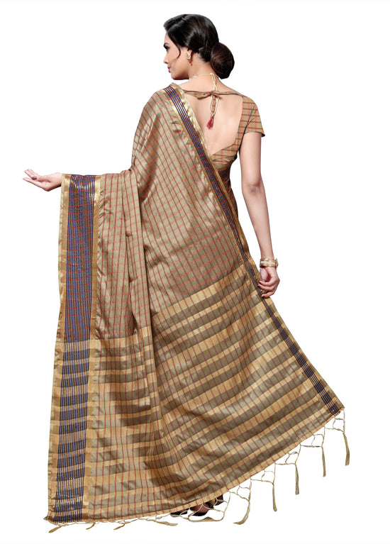 Gold Self Design Art Silk Saree