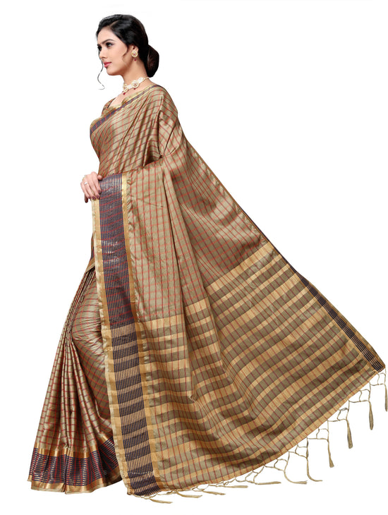 Gold Self Design Art Silk Saree