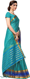 Blue Self Design Art Silk Saree