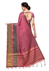 Pink Self Design Art Silk Saree