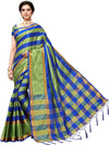 Blue Self Design Art Silk Saree