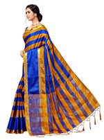 Blue Self Design Art Silk Saree