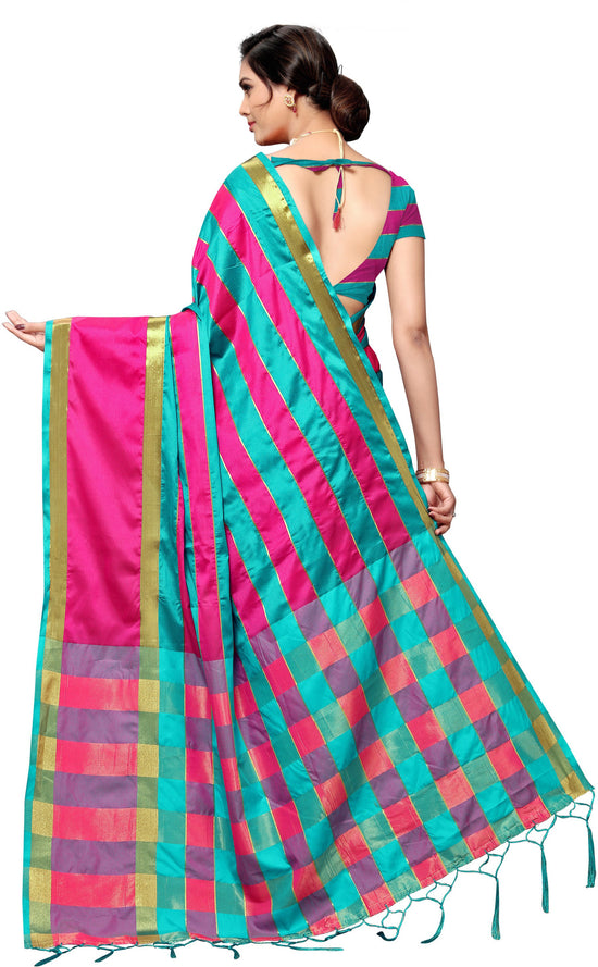 Light Blue Self Design Art Silk Saree