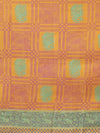 Mustard Printed Art Silk Saree