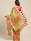 Green Printed Art Silk Saree