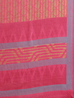 Pink Printed Art Silk Saree