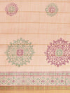 Pink Printed Cotton Blend Saree