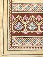 Brown Printed Brasso Saree