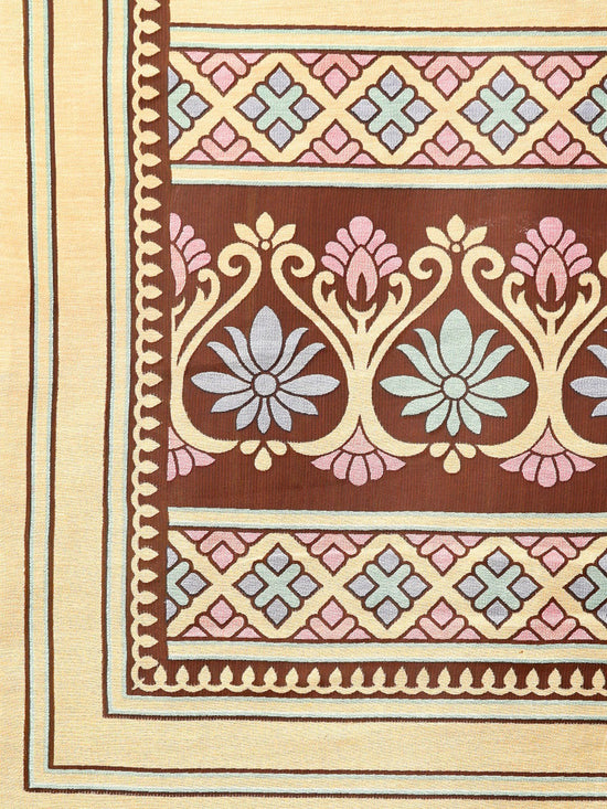 Brown Printed Brasso Saree