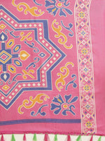 Multicolor Printed Cotton Blend Saree