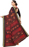 Black Printed Art Silk Saree