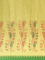 Yellow Printed Art Silk Saree