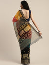 Multicolor Printed Art Silk Saree