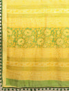 Yellow Printed Art Silk Saree