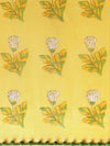 Yellow Printed Art Silk Saree