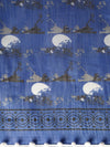 Blue Printed Art Silk Saree