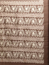 Brown Printed Art Silk Saree